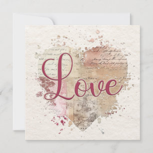 Romantische Liefdes Hart Notitiekaart Notitiekaartje