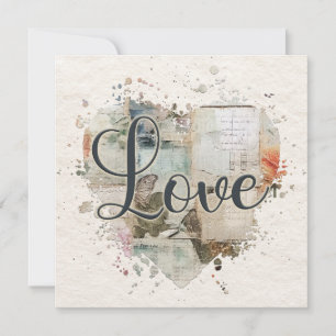 Romantische Liefdes Hart Notitiekaart Notitiekaartje