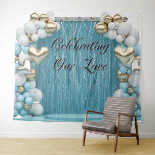 Romantische Liefdesbanner Achtergrond Muur Kunst  Wandkleed