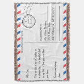 Romantische liefdesbrief Briefkaart Valentijnsdag Deken (Voorkant Verticaal)