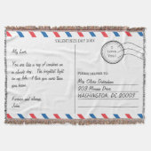 Romantische liefdesbrief Briefkaart Valentijnsdag Deken (Voorkant)