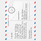 Romantische liefdesbrief Briefkaart Valentijnsdag Fleece Deken (Voorkant)