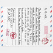 Romantische liefdesbrief Valentijnsdag Jubileum Fleece Deken (Voorkant (Horizontaal))