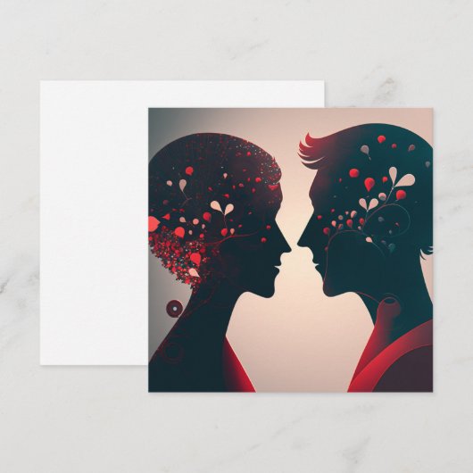 Romantische liefdesbriefkaart feestdagenkaart (Voorkant / Achterkant)