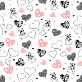 Romantische liefdescadeau roze zwarte hart tafello lange tafelloper