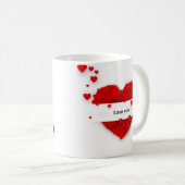 Romantische liefdeshart mok (Voorkant rechts)