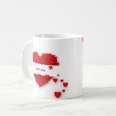 Romantische liefdeshart mok (Voorkant links)