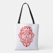 Romantische Liefdeshart Tote Bag (Achterkant)