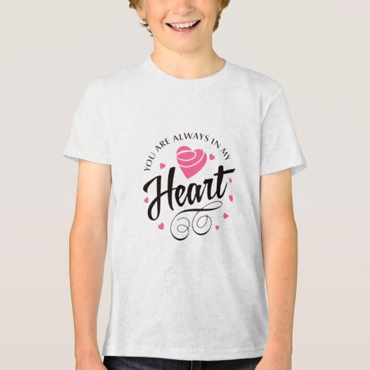 Romantische Liefdeshart Tri-Blend Shirt (Voorkant)