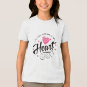 Romantische Liefdeshart Tri-Blend Shirt (Voorkant)