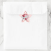 romantische liefdesharten verbonden met  witte boo ster sticker (Tas)