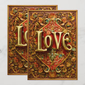 Romantische liefdeskaart voor koppels feestdagenkaart (Voorkant / Achterkant)