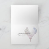 romantische liefdesquote met ringen en rozen blade kaart (Binnen)