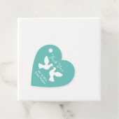 Romantische liefdesschildpadden bruiloft bedankt bedankjes labels (In situ)