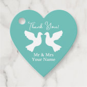 Romantische liefdesschildpadden bruiloft bedankt bedankjes labels (Voorkant)