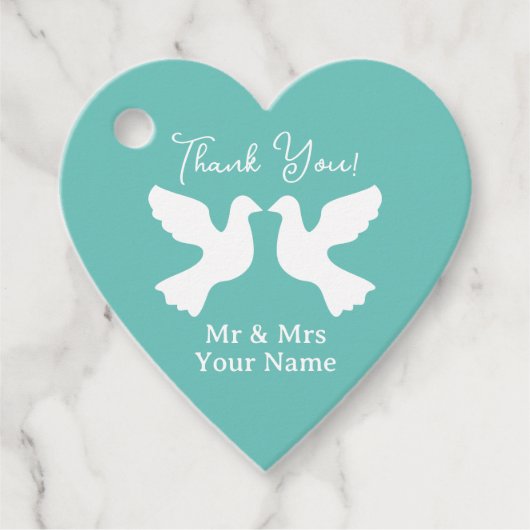 Romantische liefdesschildpadden bruiloft bedankt bedankjes labels (Voorkant)