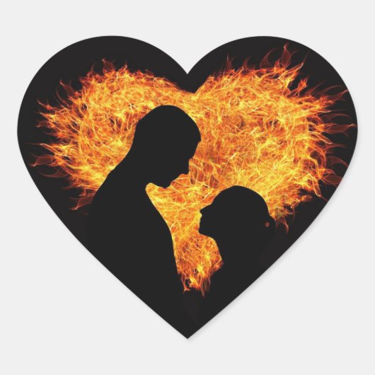 Romantische Liefdessticker  Hart Sticker (Voorkant)