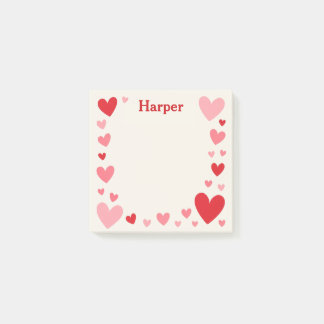 Romantische liefdesstickers met gepersonaliseerde  post-it® notes