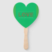 Romantische liefdestekst Hart Hand Fan - Perfect G Handwaaier (Achterkant)