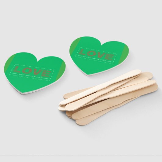 Romantische liefdestekst Hart Hand Fan - Perfect G Handwaaier (Niet-gemonteerd)