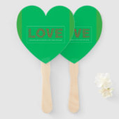 Romantische liefdestekst Hart Hand Fan - Perfect G Handwaaier (Voorkant en achterkant)