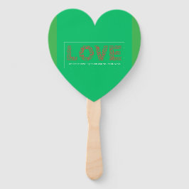 Romantische liefdestekst Hart Hand Fan - Perfect G Handwaaier