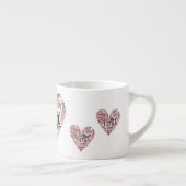 Romantische Liefdestypografie Hart Espresso Kop (Rechts)