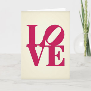 Romantische Liefdestypografiekaart Kaart
