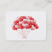 Romantische liefdesviering Welkom Kaart met Rozen Plaatskaartje (Achterkant)