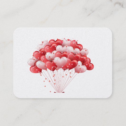 Romantische liefdesviering Welkom Kaart met Rozen Plaatskaartje (Achterkant)