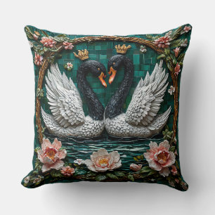Romantische Liefdesvogels Elegante Decoratie Kussen