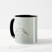 Romantische Liefdesvogels Watercolor Combo Mok - Z (Voorkant links)