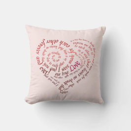Romantische Liefhebbers Calligrafie Citaat Kussen
