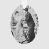 Romantische  liefhebbers op een bootje ornament (achterkant)