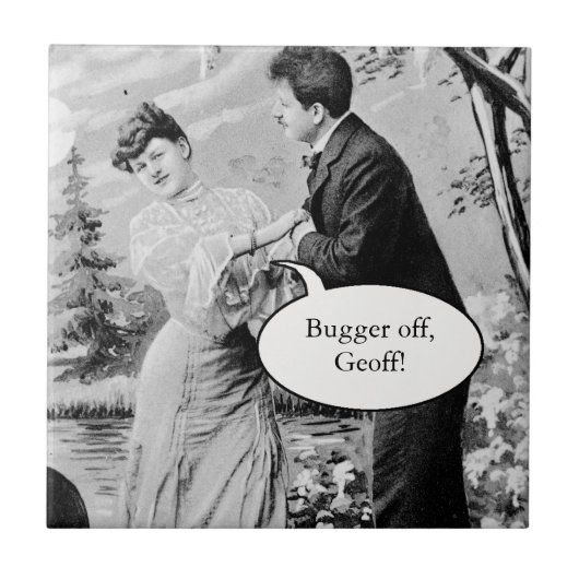 Romantische  liefhebbers op een bootje tegeltje (Voorkant)