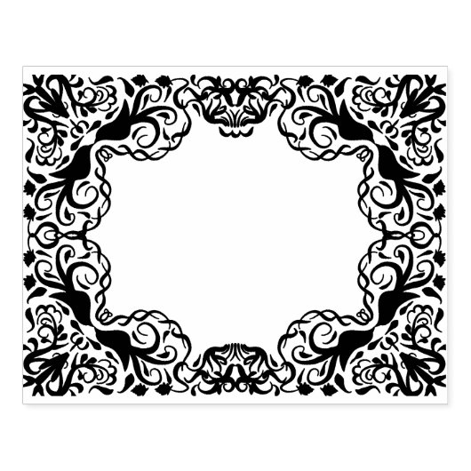 Romantische Lijsten vogels Rubberstempel (Afrduk)