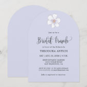 Romantische Lila Bloemen Bruids Brunch Kaart (Voorkant / Achterkant)