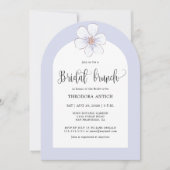 Romantische Lila Bloemen Bruids Brunch Kaart (Voorkant)