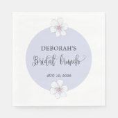 Romantische Lila Bloemen Bruids Brunch Servet (Voorkant)