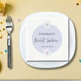 Romantische Lila Bloemen Bruids Luncheon Servet