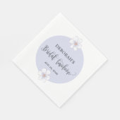 Romantische Lila Bloemen Bruids Luncheon Servet (Hoek)