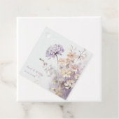 Romantische lila bloemen bruiloft gunst Labels (In situ)