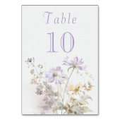 Romantische lila bloemenbruiloft kaart (Achterkant)