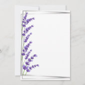Romantische Lila en Paarse lavender Weddenschap Kaart (Achterkant)