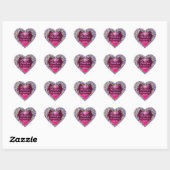 ROMANTISCHE LILA HEART MONOGRAM Dank u Hart Sticker (Vel)