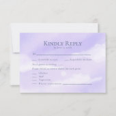 Romantische Lila Nacht Landschap Bruiloft RSVP Kaa Bedankkaart (Voorkant)