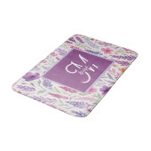 Romantische lila roze Pastel Botanische Spring Mea Badmat (Gekanteld)