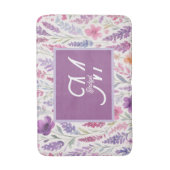 Romantische lila roze Pastel Botanische Spring Mea Badmat (Voorkant Verticaal)
