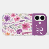 Romantische lila roze Pastel Botanische Spring Mea Case-Mate iPhone Case (Achterkant (horizontaal))