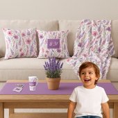 Romantische lila roze Pastel Botanische Spring Mea Sleutelhanger